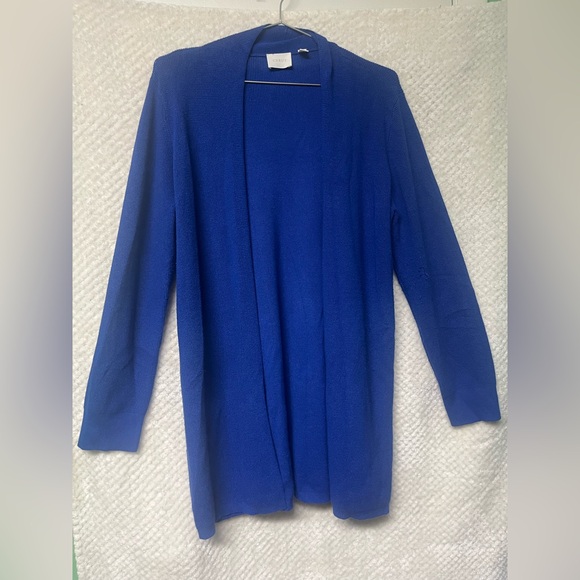 Cyrus Sweaters - Womens Cyrus Cardigan Royal Blue Open Front Rayon & Nylon XL